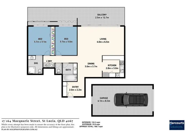 Floorplan of Homely unit listing, 17/164 Macquarie Street, St Lucia QLD 4067