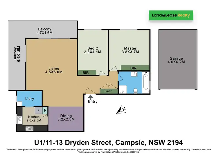 Floorplan of Homely apartment listing, 1/11-13 Dryden Street, Campsie NSW 2194