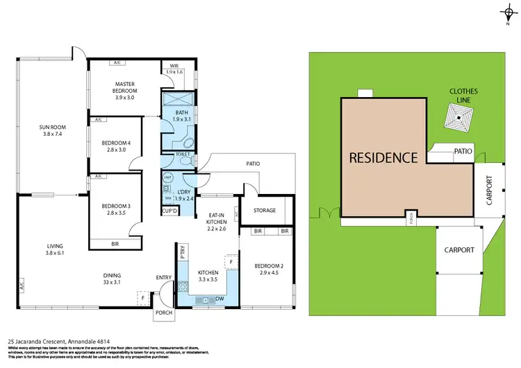 Floorplan of Homely house listing, 25 Jacaranda Crescent, Annandale QLD 4814