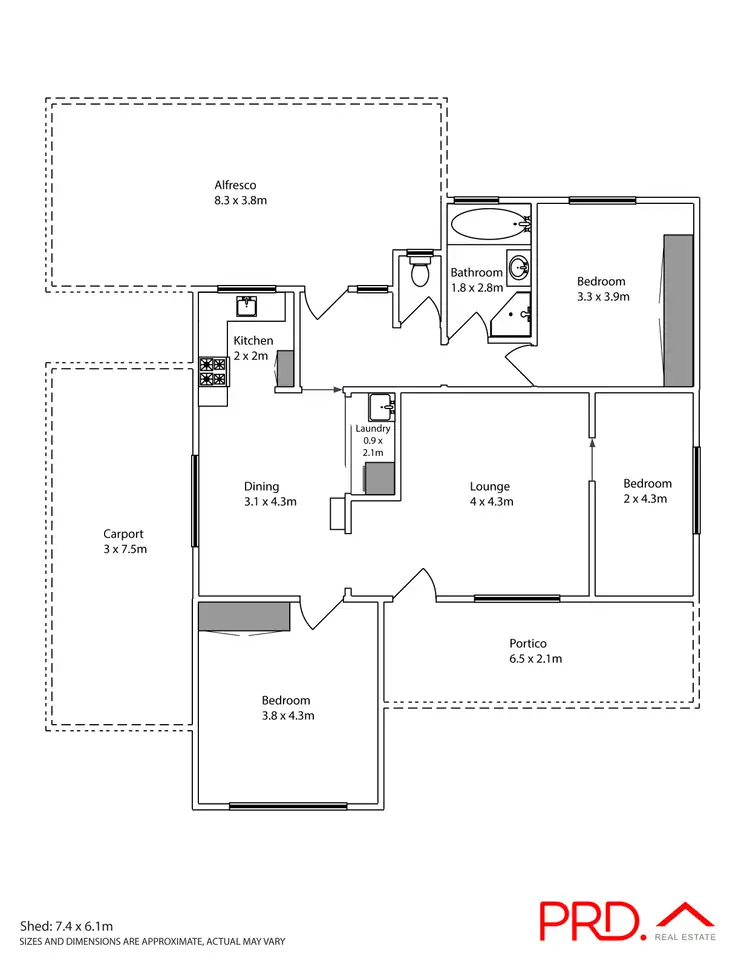 Floorplan of Homely house listing, 18 Leonard Street, Mildura VIC 3500