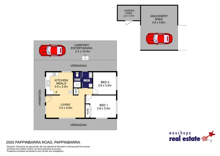 Floorplan of Homely rural property listing, 2555 Pappinbarra Road, Pappinbarra NSW 2446