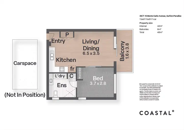 Floorplan of Homely unit listing, 39/7-15 Monte Carlo Avenue, Surfers Paradise QLD 4217