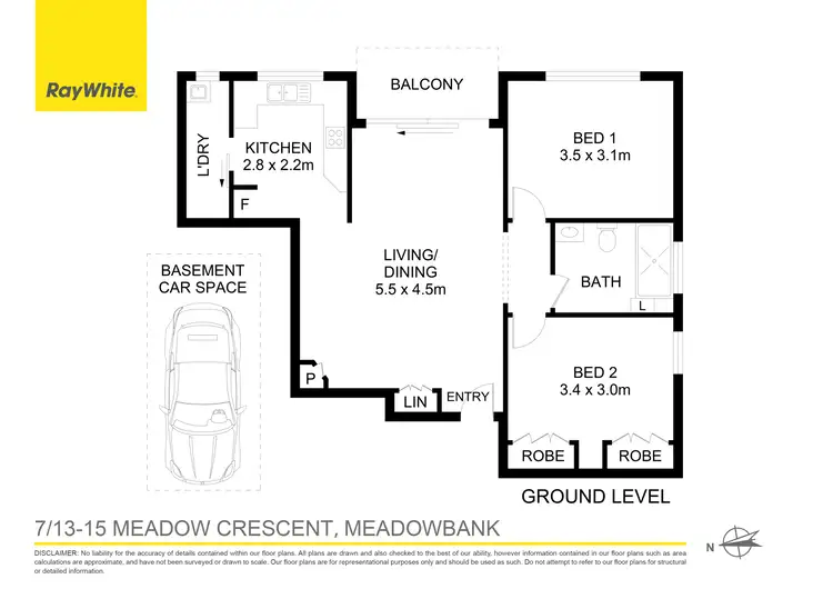 Floorplan of Homely apartment listing, 7/13-15 Meadow Crescent, Meadowbank NSW 2114