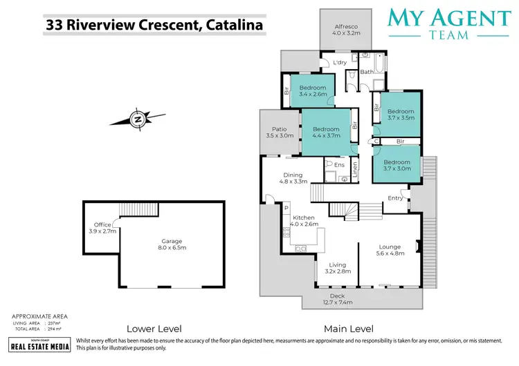 Floorplan of Homely house listing, 33 Riverview Crescent, Catalina NSW 2536