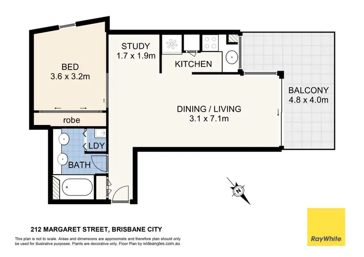 Floorplan of Homely apartment listing, 1105/212 Margaret Street, Brisbane City QLD 4000