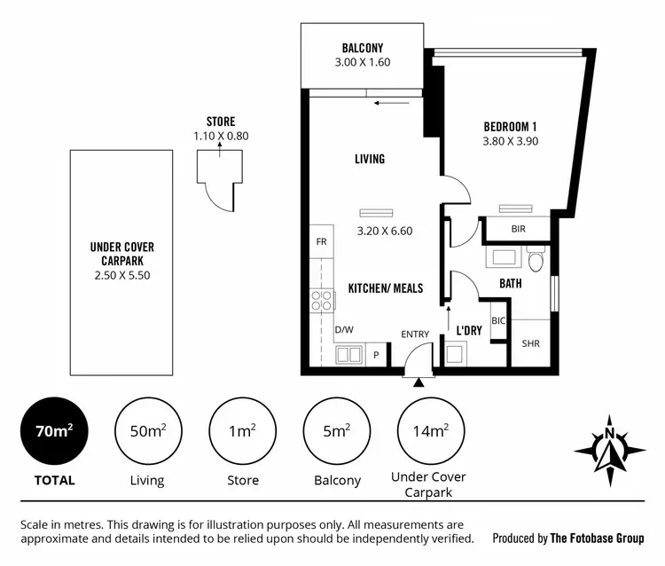 Floorplan of Homely apartment listing, 307/180 Franklin Street, Adelaide SA 5000