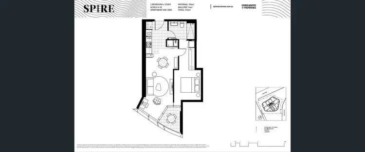 Floorplan of Homely apartment listing, 3006/550 Queen Street, Brisbane City QLD 4000