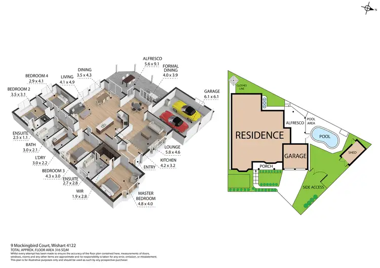 Floorplan of Homely house listing, 9 Mockingbird Court, Wishart QLD 4122