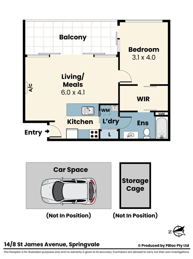 Floorplan of Homely apartment listing, 14/8 St James Avenue, Springvale VIC 3171