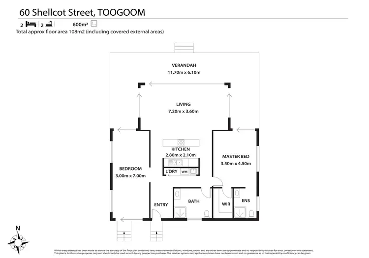 Floorplan of Homely house listing, 60 Shellcot Street, Toogoom QLD 4655