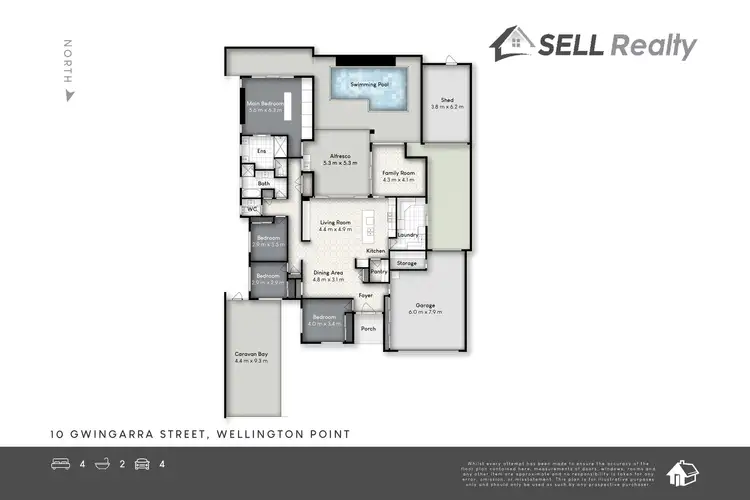 Floorplan of Homely house listing, 10 Gwingarra Street, Wellington Point QLD 4160