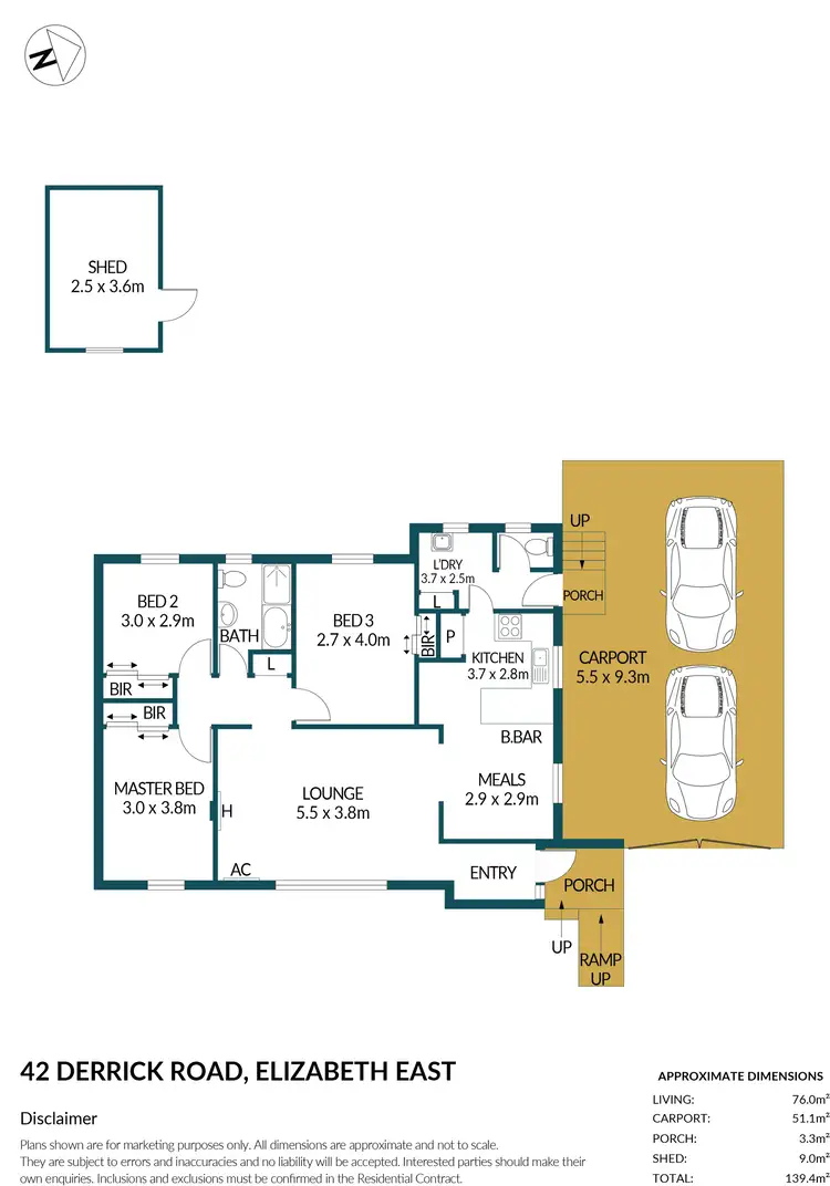 Floorplan of Homely house listing, 42 Derrick Road, Elizabeth East SA 5112