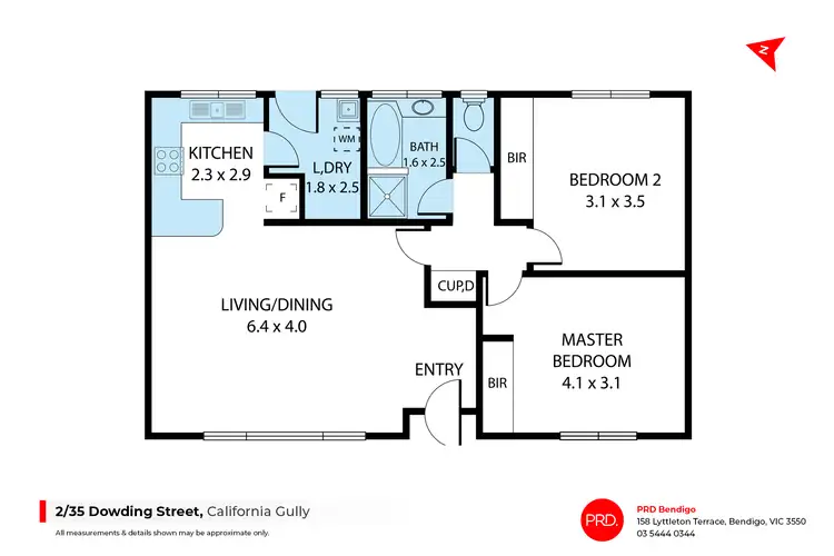 Floorplan of Homely house listing, 2/35 Dowding Street, California Gully VIC 3556