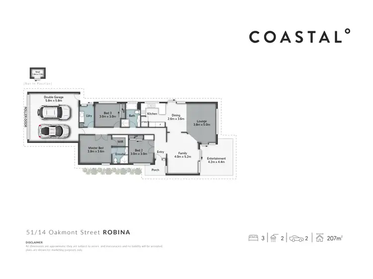 Floorplan of Homely villa listing, 51/14 Oakmont Street, Robina QLD 4226