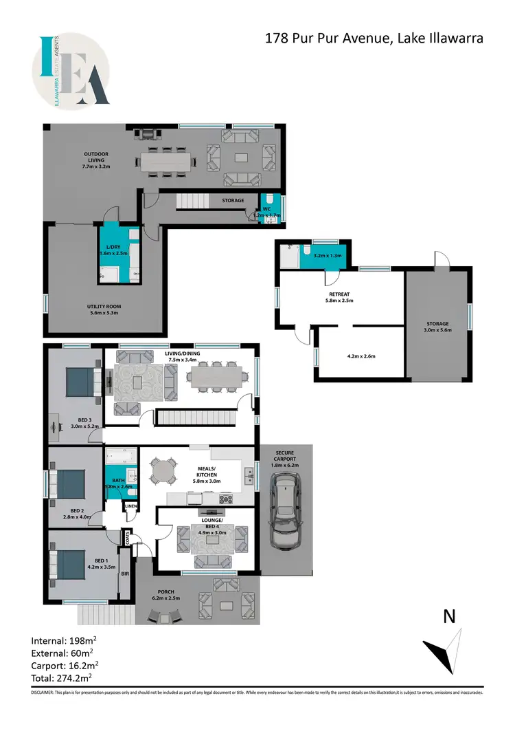 Floorplan of Homely house listing, 178 Pur Pur Avenue, Lake Illawarra NSW 2528