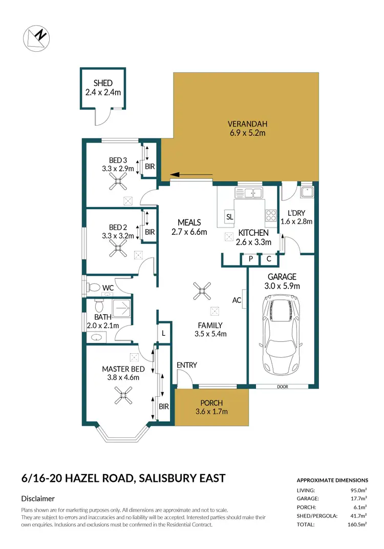 Floorplan of Homely unit listing, 6/16-20 Hazel Road, Salisbury East SA 5109
