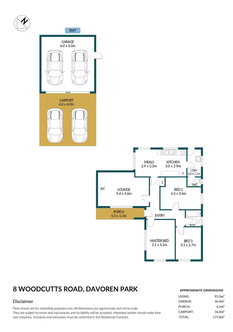Floorplan of Homely house listing, 8 Woodcutts Road, Davoren Park SA 5113