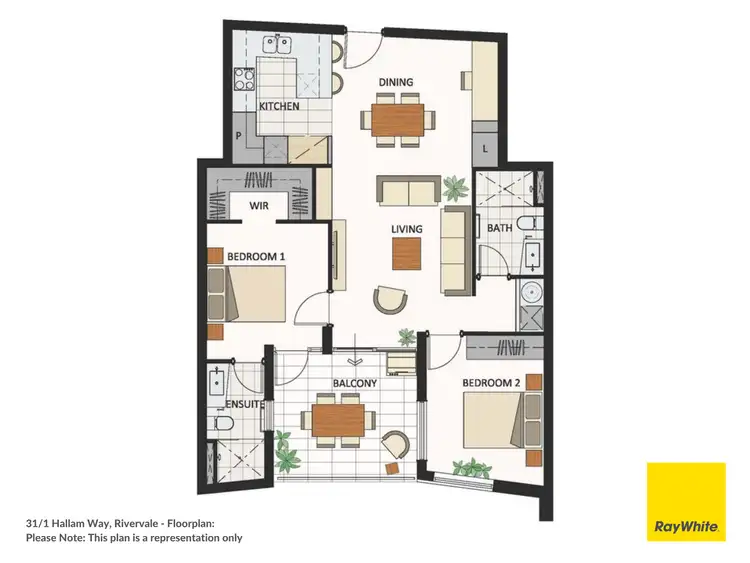 Floorplan of Homely apartment listing, 31/1 Hallam Way, Rivervale WA 6103