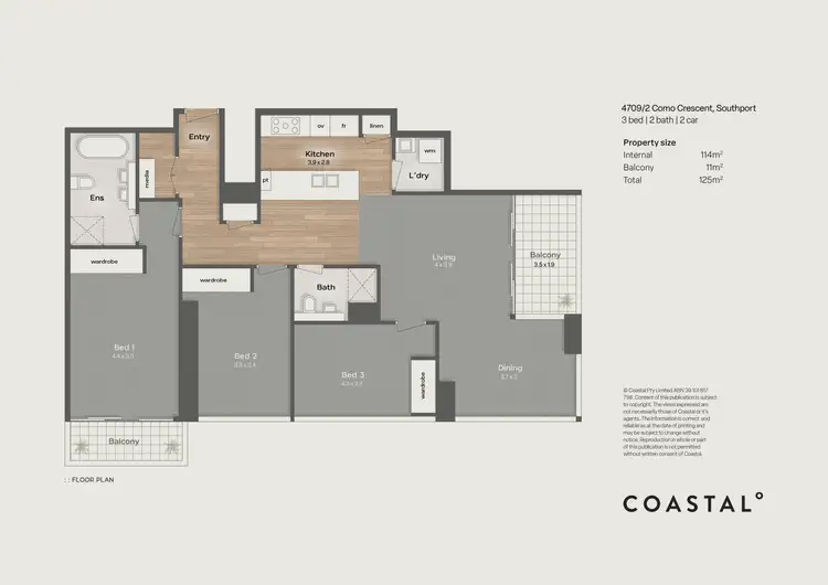 Floorplan of Homely apartment listing, 4709/2 Como Crescent, Southport QLD 4215