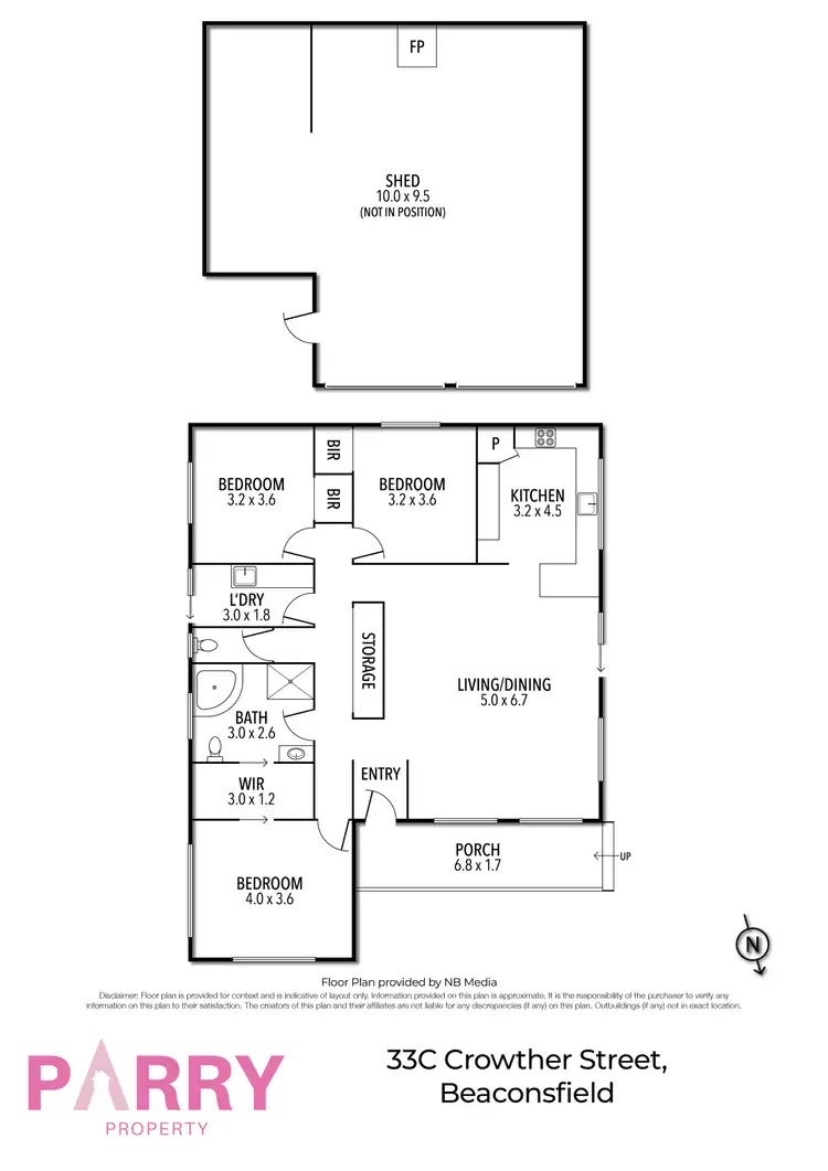 Floorplan of Homely house listing, 33C Crowther Street, Beaconsfield TAS 7270