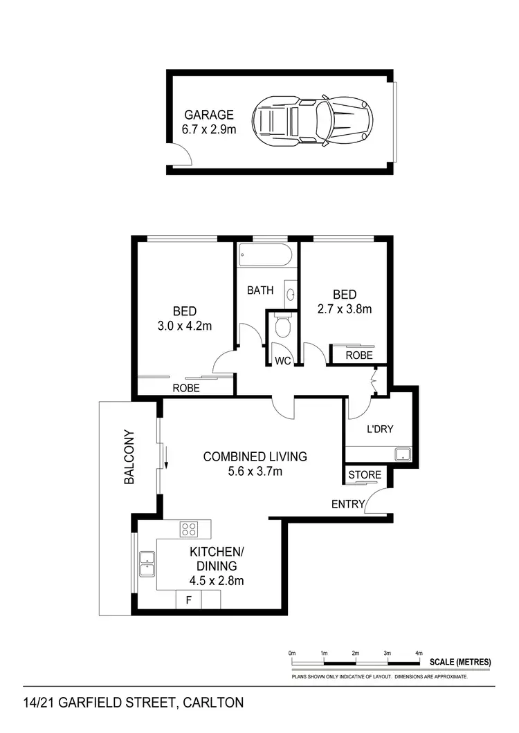 Floorplan of Homely unit listing, 14/21 Garfield Street, Carlton NSW 2218