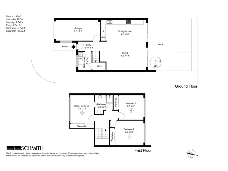 Floorplan of Homely townhouse listing, 1/20 Huth Street, Labrador QLD 4215