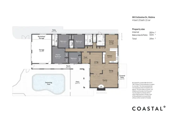 Floorplan of Homely house listing, 86 Cottesloe Drive, Robina QLD 4226
