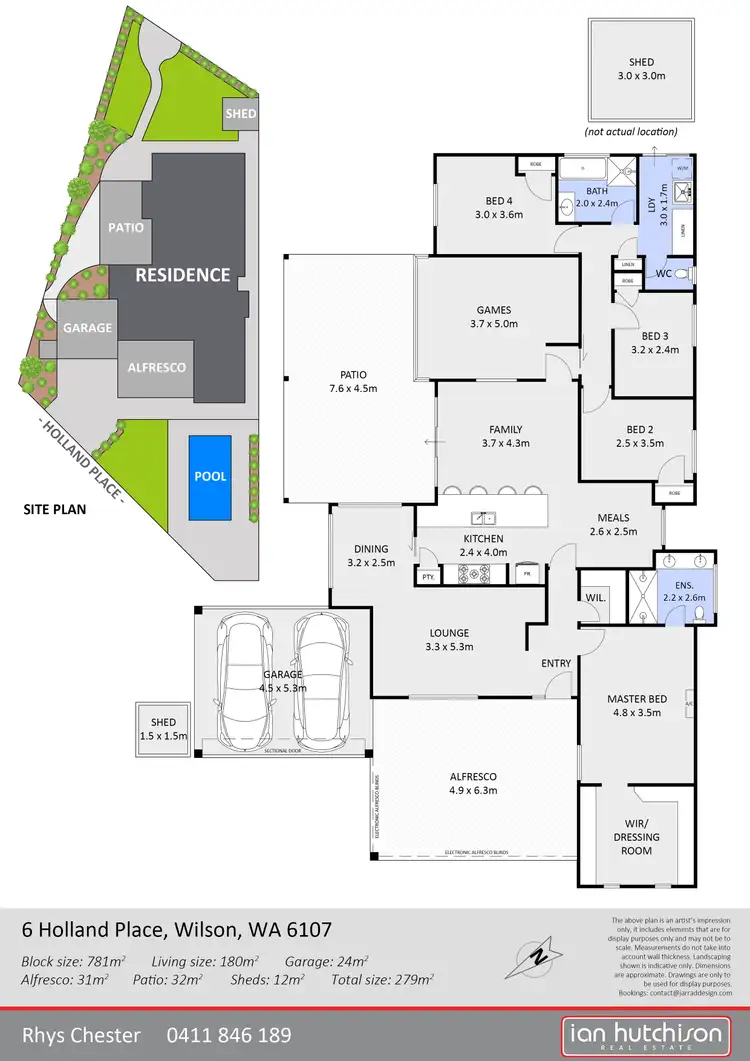 Floorplan of Homely house listing, 6 Holland Place, Wilson WA 6107