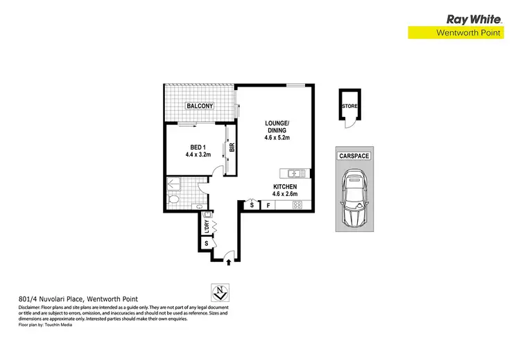 Floorplan of Homely apartment listing, 801/4 Nuvolari Place, Wentworth Point NSW 2127