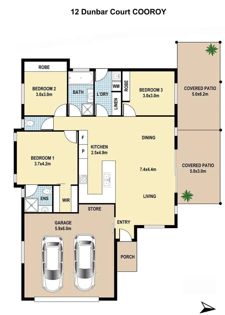 Floorplan of Homely house listing, 12 Dunbar Court, Cooroy QLD 4563