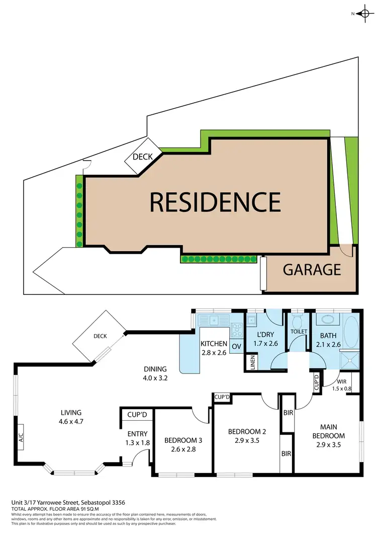 Floorplan of Homely house listing, 3/17 Yarrowee Street, Sebastopol VIC 3356