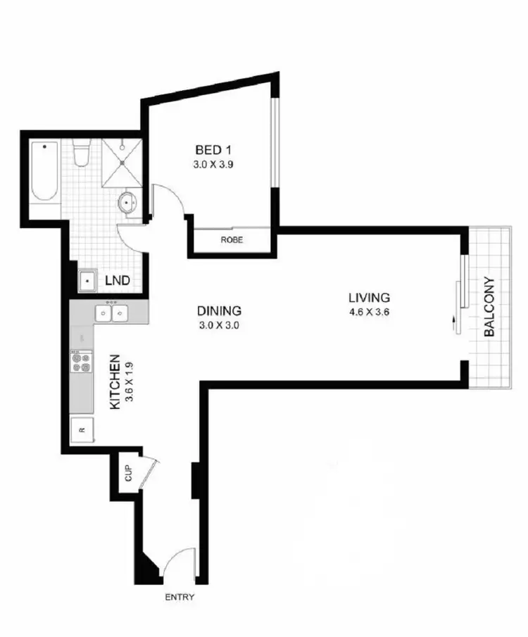 Floorplan of Homely apartment listing, 157/298-304 Sussex Street, Sydney NSW 2000