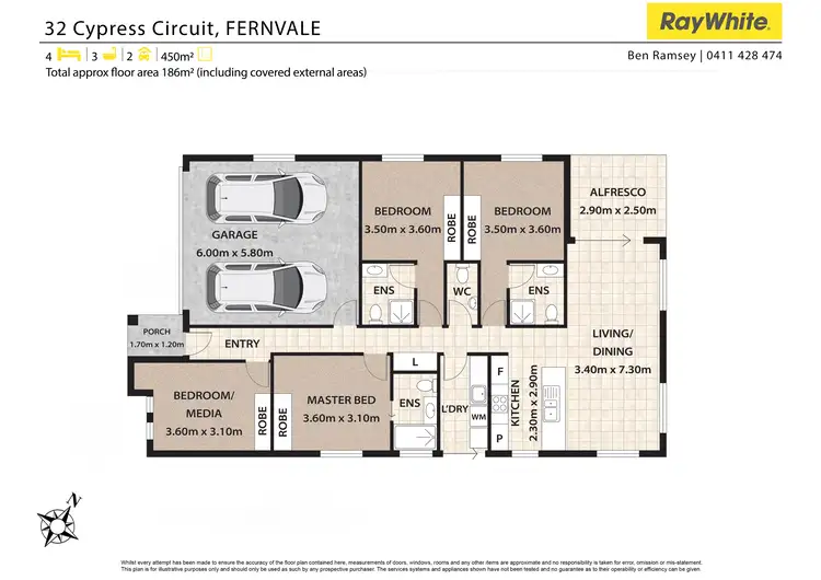 Floorplan of Homely house listing, 32 Cypress Circuit, Fernvale QLD 4306