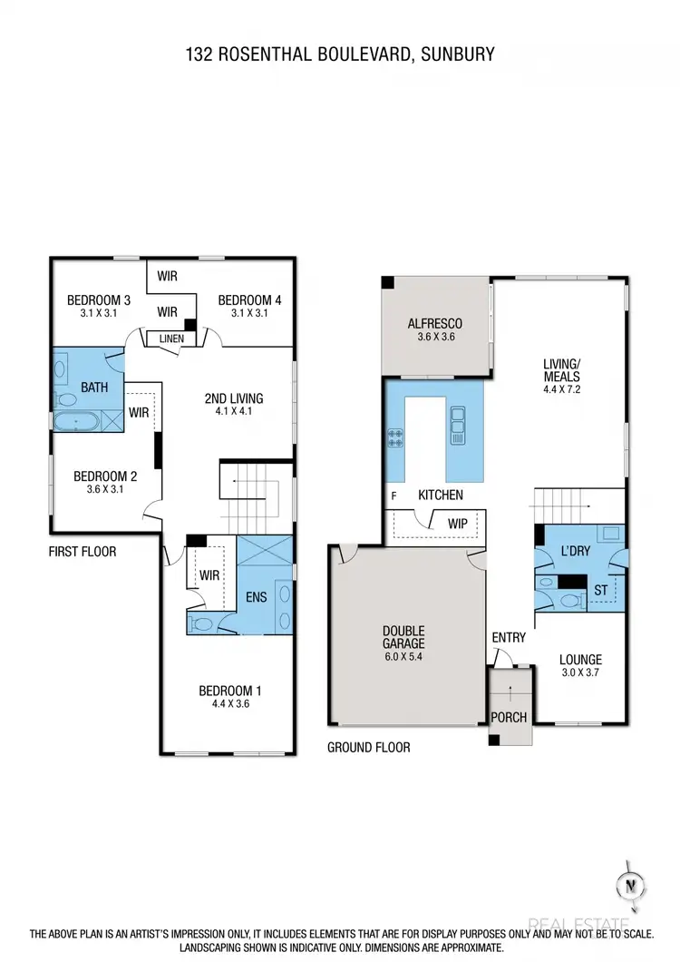 Floorplan of Homely house listing, 132 Rosenthal Boulevard, Sunbury VIC 3429