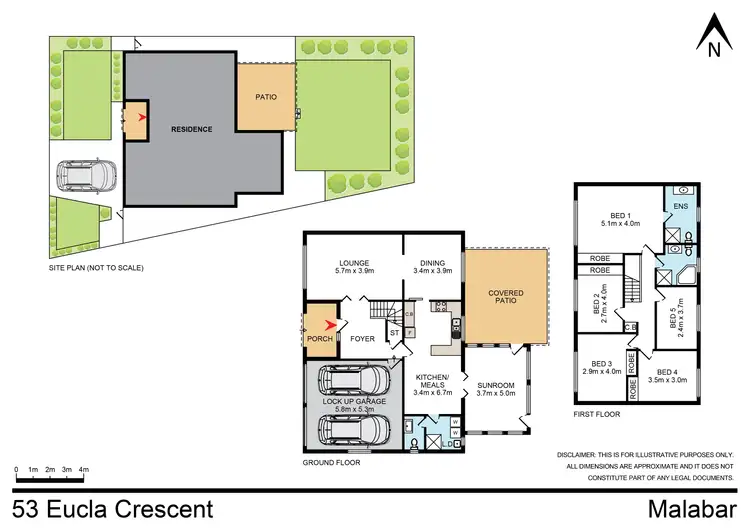 Floorplan of Homely house listing, 53 Eucla Crescent, Malabar NSW 2036