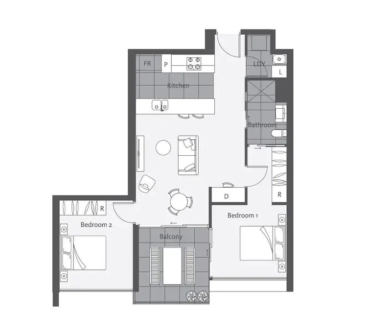 Floorplan of Homely apartment listing, 604/48 Jephson Street, Toowong QLD 4066