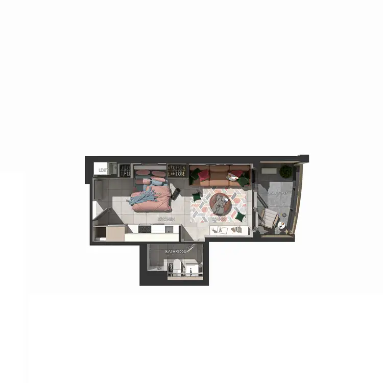 Floorplan of Homely apartment listing, 2203-4/101 Therry St, Melbourne VIC 3000
