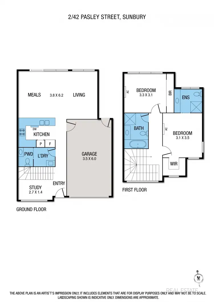 Floorplan of Homely townhouse listing, 2/42-44 Pasley Street, Sunbury VIC 3429