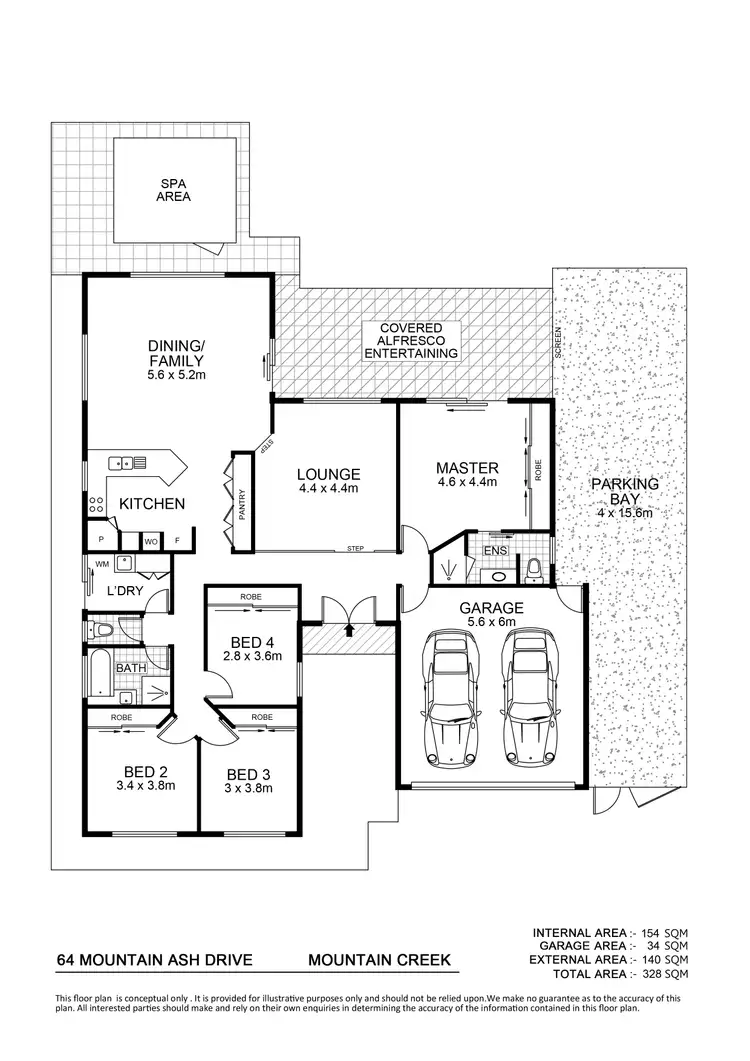 Floorplan of Homely house listing, 64 Mountain Ash Drive, Mountain Creek QLD 4557