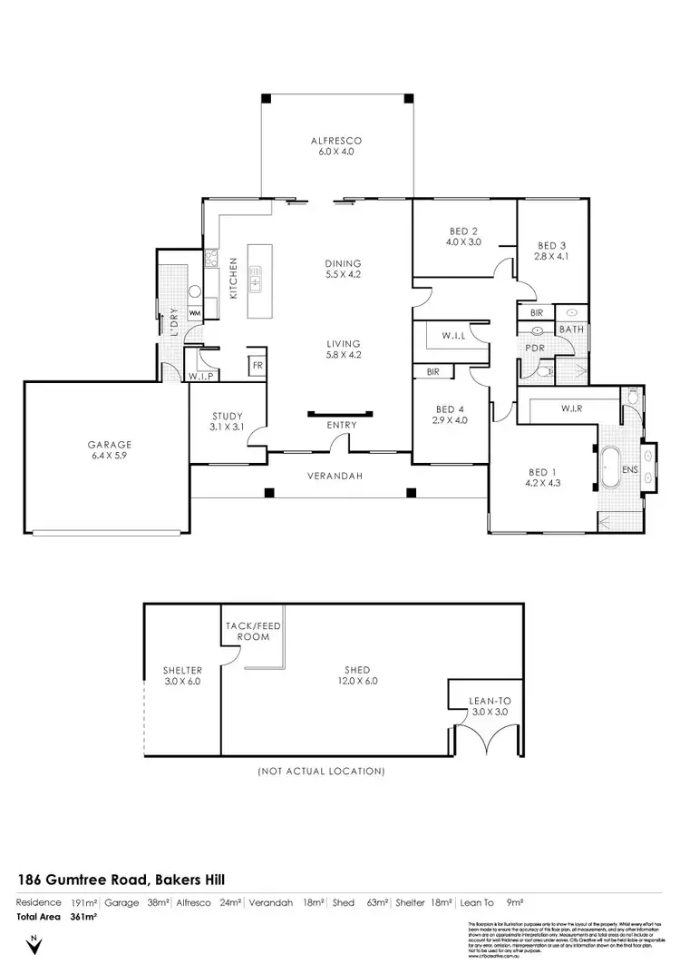 Floorplan of Homely house listing, 186 Gumtree Road, Bakers Hill WA 6562