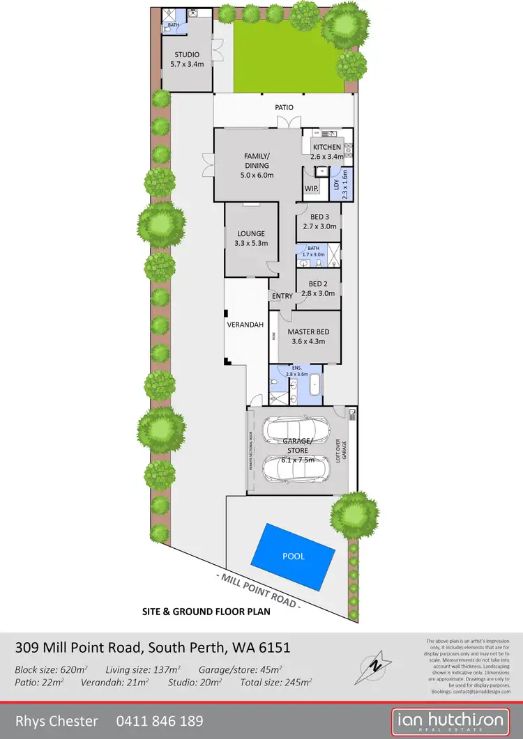 Floorplan of Homely house listing, 309 Mill Point Road, South Perth WA 6151