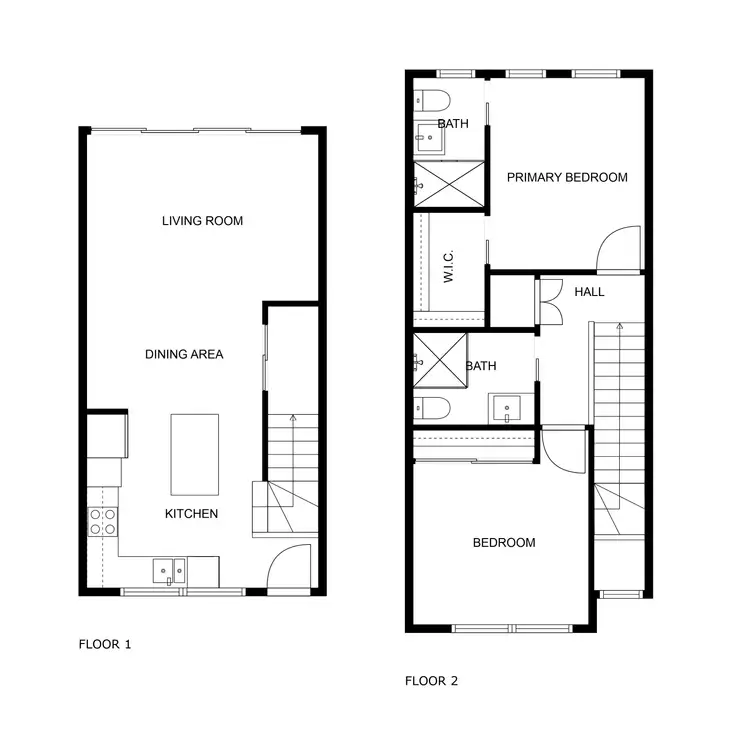 Floorplan of Homely townhouse listing, 2/58 Hurley Street, Mawson ACT 2607