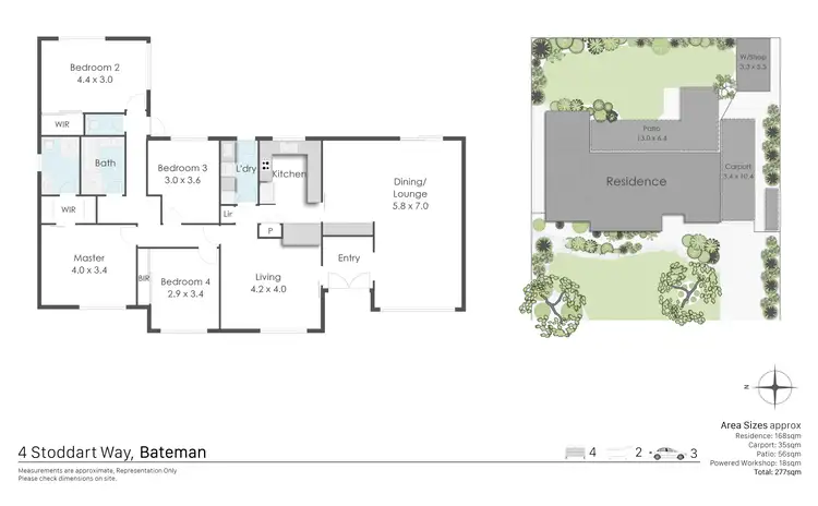 Floorplan of Homely house listing, 4 Stoddart Way, Bateman WA 6150