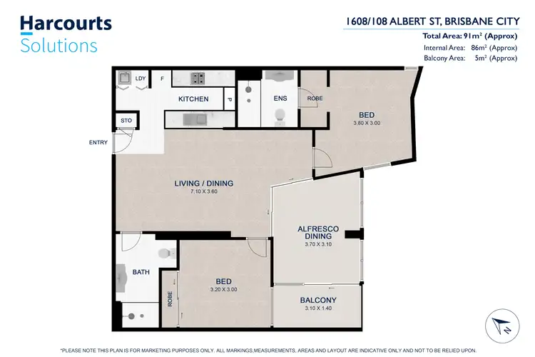 Floorplan of Homely apartment listing, 1608/108 Albert Street, Brisbane City QLD 4000