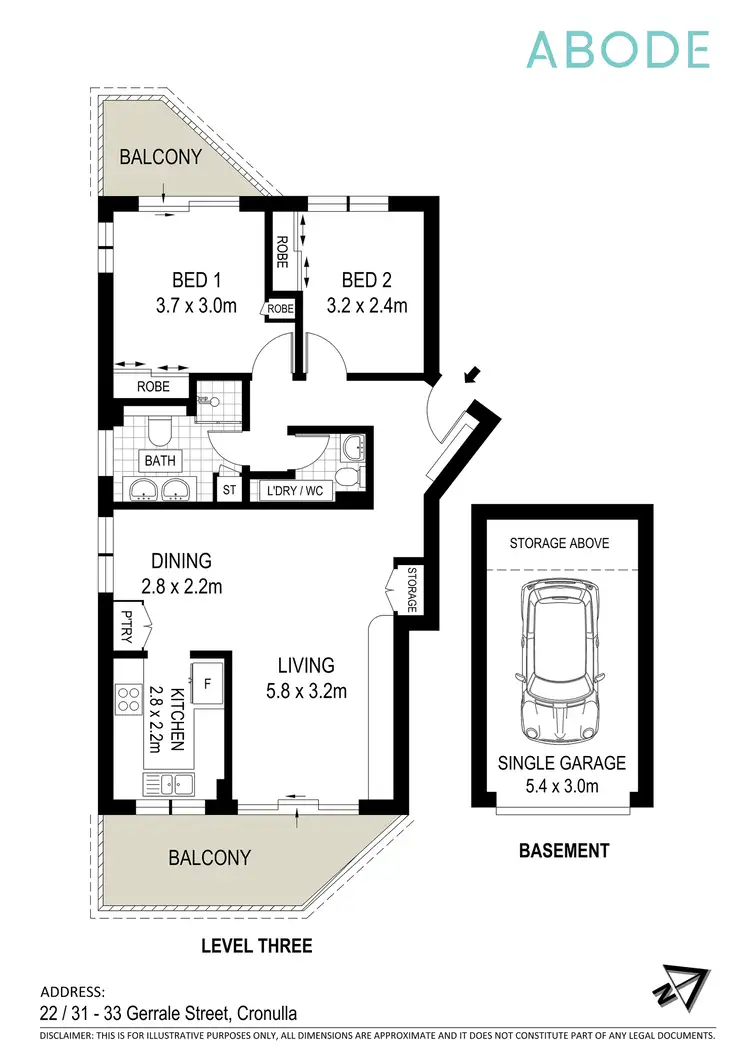 Floorplan of Homely apartment listing, 22/31-33 Gerrale Street, Cronulla NSW 2230