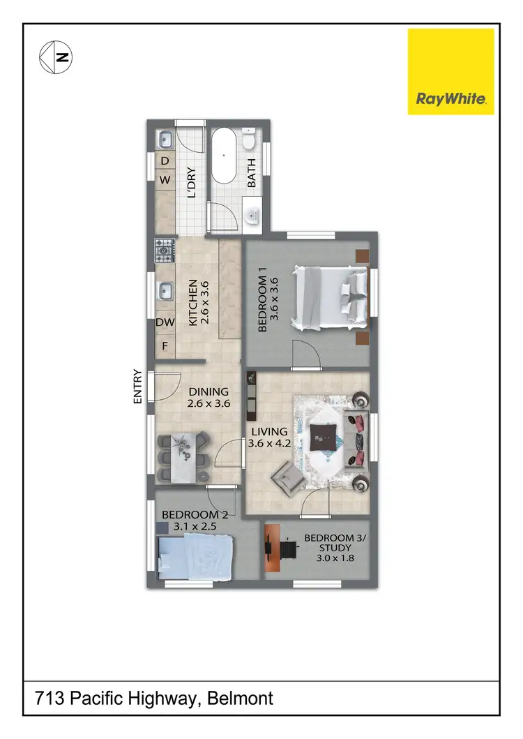 Floorplan of Homely house listing, 713 Pacific Highway, Belmont NSW 2280