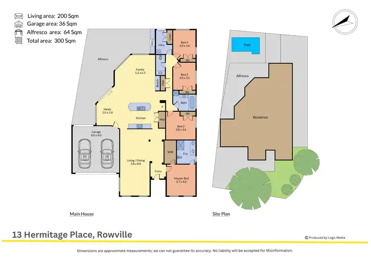 Floorplan of Homely house listing, 13 Hermitage Place, Rowville VIC 3178
