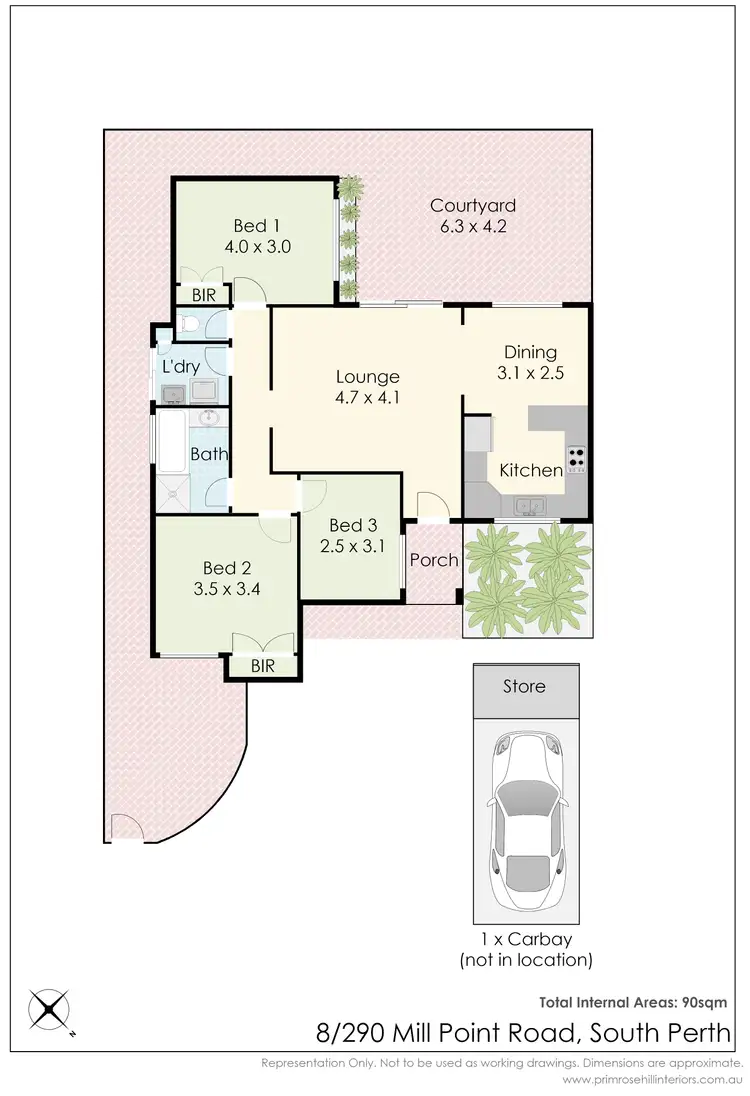 Floorplan of Homely villa listing, 8/290 Mill Point Road, South Perth WA 6151