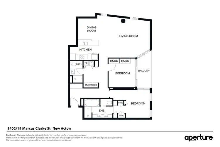 Floorplan of Homely apartment listing, 1402/19 Marcus Clarke Street, City ACT 2601