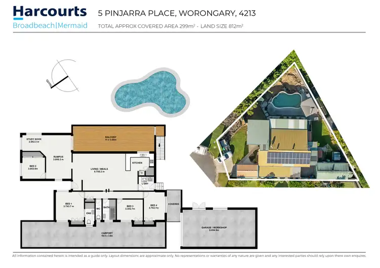 Floorplan of Homely house listing, 5 Pinjarra Place, Worongary QLD 4213